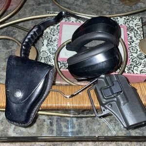 Blackhawk Holster, Boston Handcuff Case and Winchester Hearing Protection
